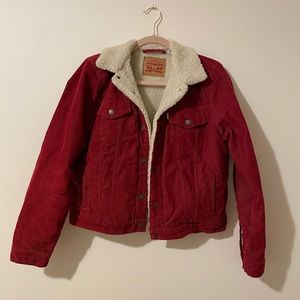 Levi’s red sherpa jacket